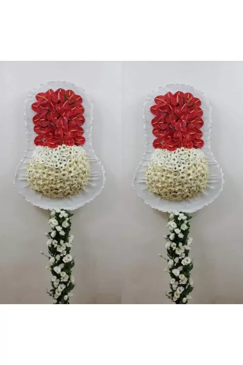 Özel Çelenk Kırmızı Kalp